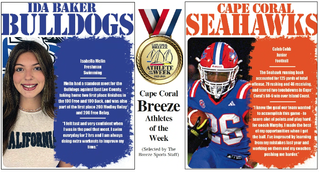 Athletes of the Week | Sept. 19 | Isabella Melin & Caleb Cobb